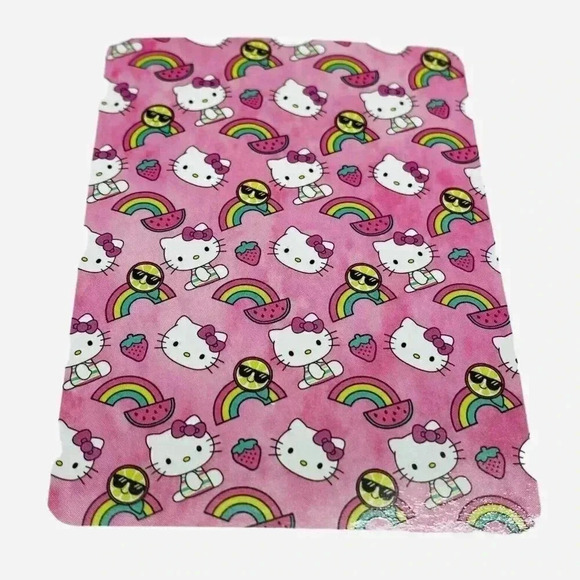 Hello Kitty Summer Rainbow Beach Plush Throw Blanket Hot Pink - Picture 3 of 5